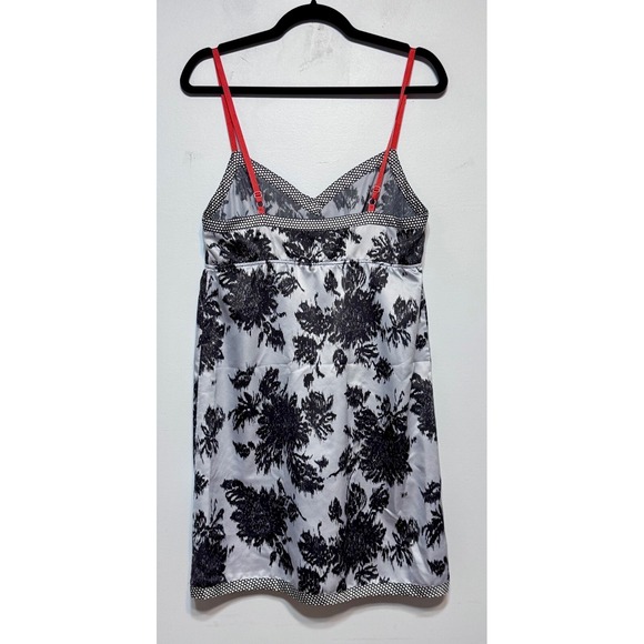 Y2K Babydoll Floral Slip Dress Women Sz M Lace Trim Retro Coquette Indie Sleaze - Picture 5 of 6